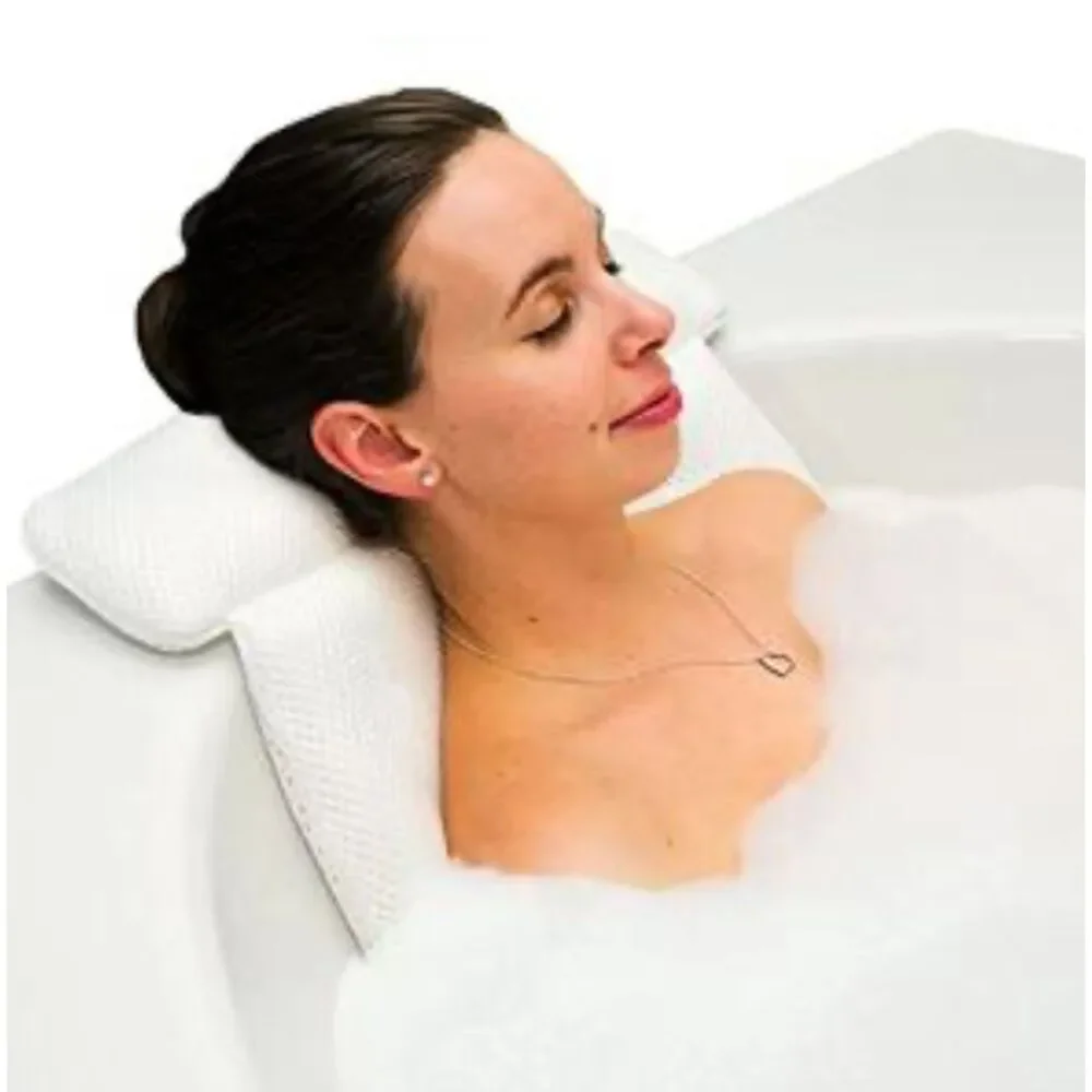 Bath Pillow for Women and Men - Luxury Headrest Cushion for Neck, Back & Head